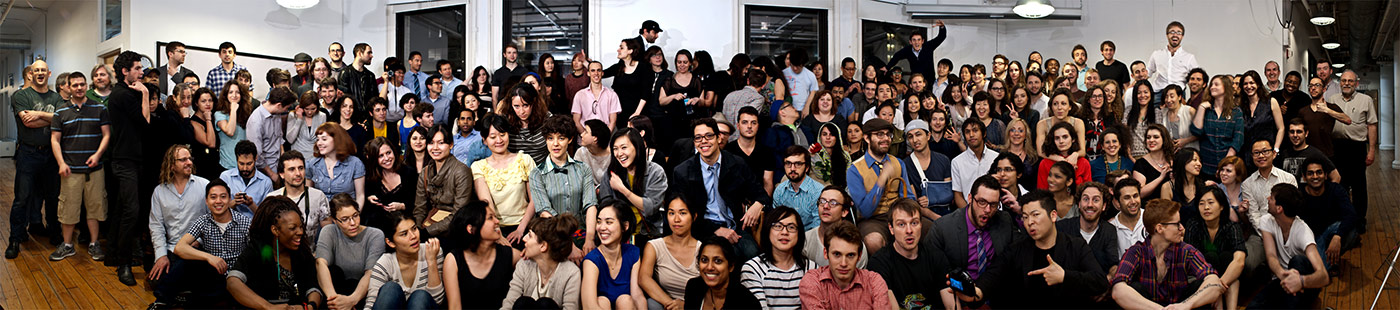 Spring 2012 panorama photo of ITP students